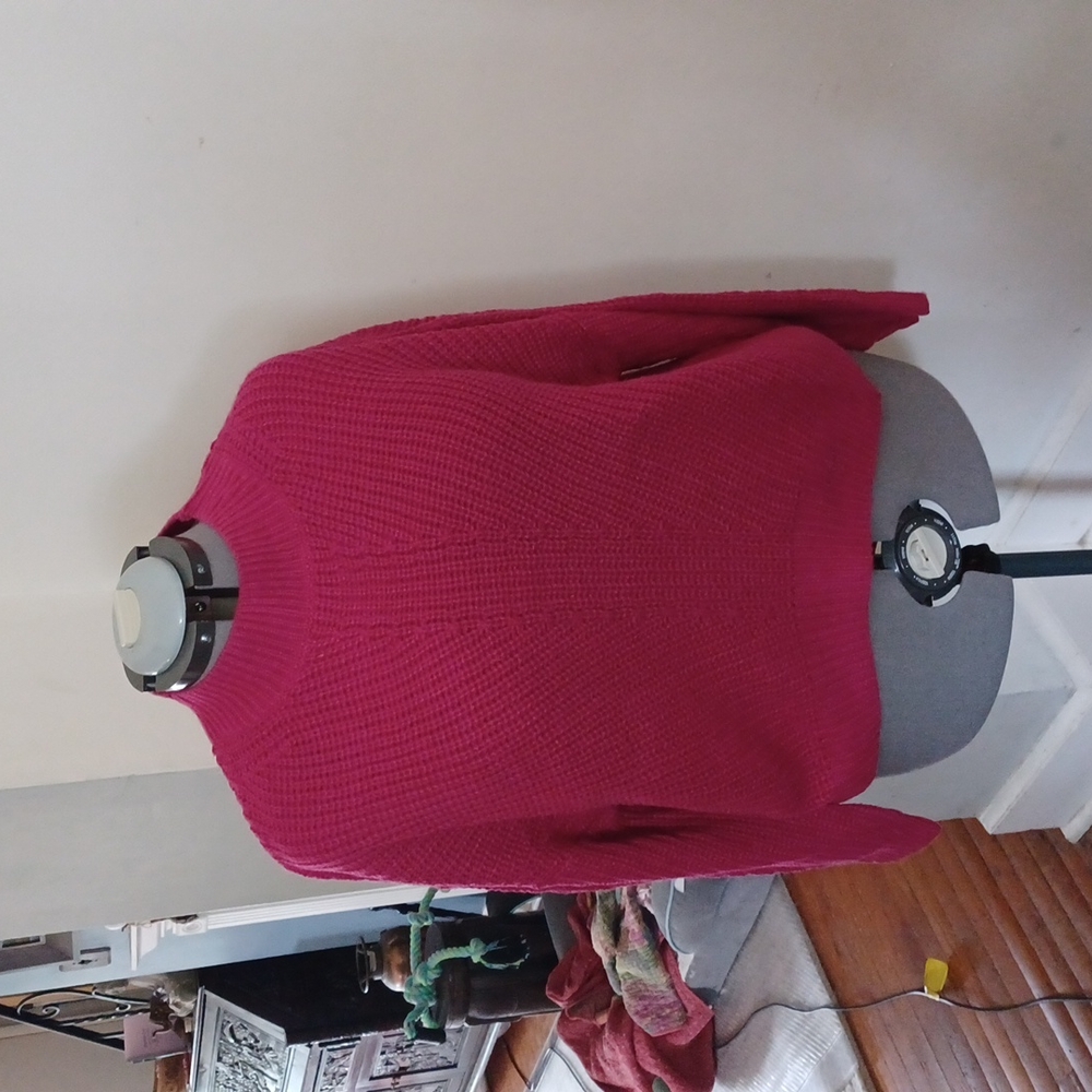Chunky Knit Fusia  Pink Sweater